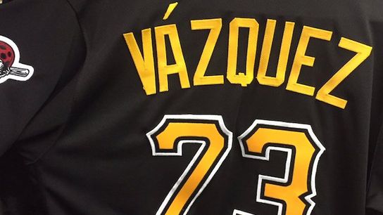 He's now Felipe Vázquez, and it's stitched on his jersey taken in Chicago (Courtesy of StepOutside.org)