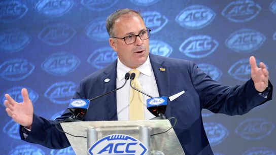 Friday Insider: Narduzzi riffs on gambling, bad recruiting taken in Charlotte, N.C. (Courtesy of Point Park University)