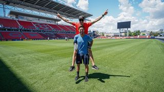 Penguins spend off day at BMO Field taken on the North Shore (Penguins)