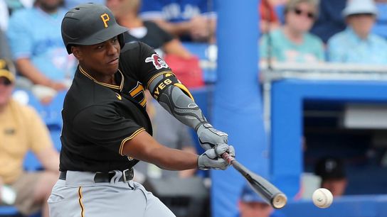 Hayes hasn't joined Pirates on field yet taken at PNC Park (Pirates)