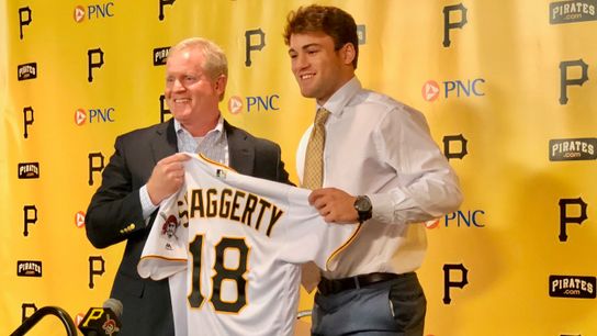 Pirates' top pick Swaggerty emotional at signing taken at PNC Park (Courtesy of StepOutside.org)