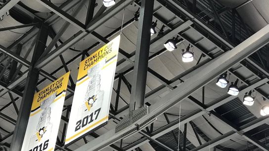 No Malkin, Ruhwedel, Letang at practice taken at PPG Paints Arena (Courtesy of Point Park University)