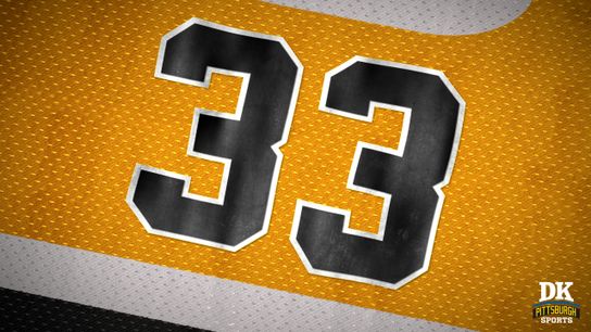 Who wore it best: No. 33, Zarley Zalapski taken at Highmark Stadium (Penguins)