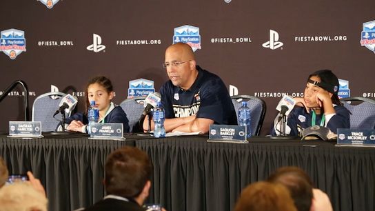 Penn State's Fiesta Bowl postgame news conference taken in Glendale, Ariz. (Marcus Allen)