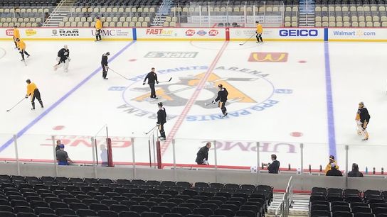 Skate Report: Kuhnhackl, Trotz still have ringing ears taken at PPG Paints Arena (Courtesy of Point Park University)