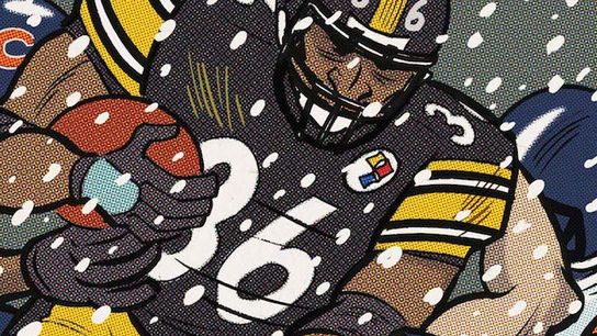 Cartoon Canon: Bus in the snow globe! taken in Richmond, Va. (Steelers)