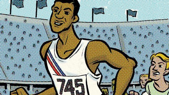 Cartoon Canon: Take that, Hitler! taken in Richmond, Va. (Olympics)