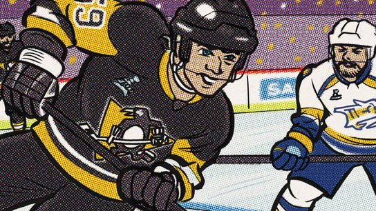 Cartoon Canon: Jake stuns Pekka! ☕ taken in Richmond, Va. (Penguins)