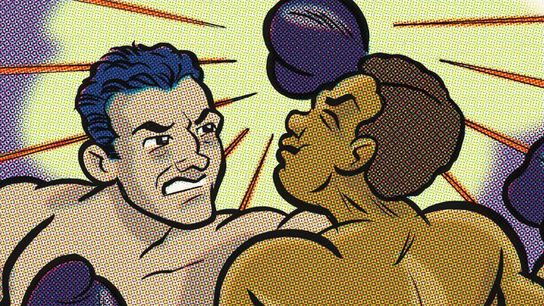 Cartoon Canon: Conn vs. Louis! taken in Richmond, Va. (zColumns)