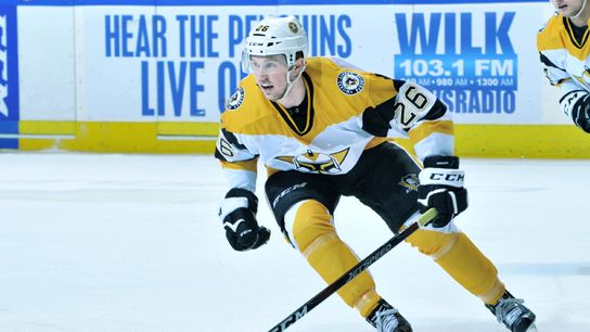 Wilkes-Barre re-signs forward Chris Brown taken at PPG Paints Arena (Courtesy of Point Park University)
