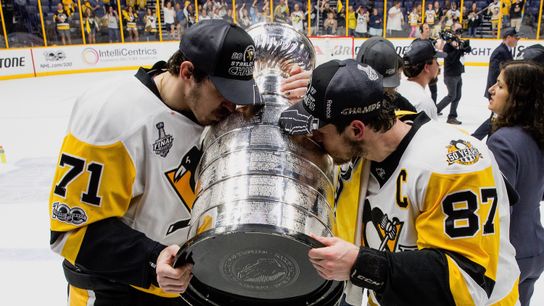 Sportsbooks post Penguins' 2020 Cup odds taken at Highmark Stadium (Courtesy of Point Park University)