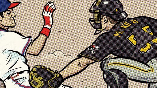 Cartoon Canon: Jerry Meals calls safe! taken in Richmond, Va. (Pirates)