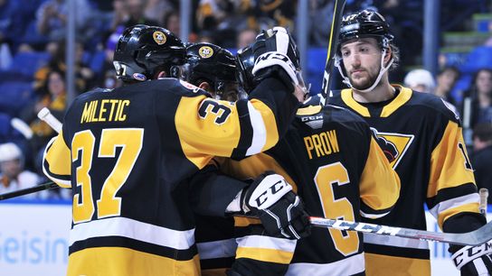 Full series: Penguins prospect pool breakdown taken at Highmark Stadium (Courtesy of Point Park University)