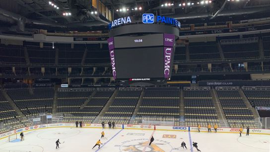 Final: Penguins training camp ☕️ taken at PPG Paints Arena (Courtesy of Point Park University)
