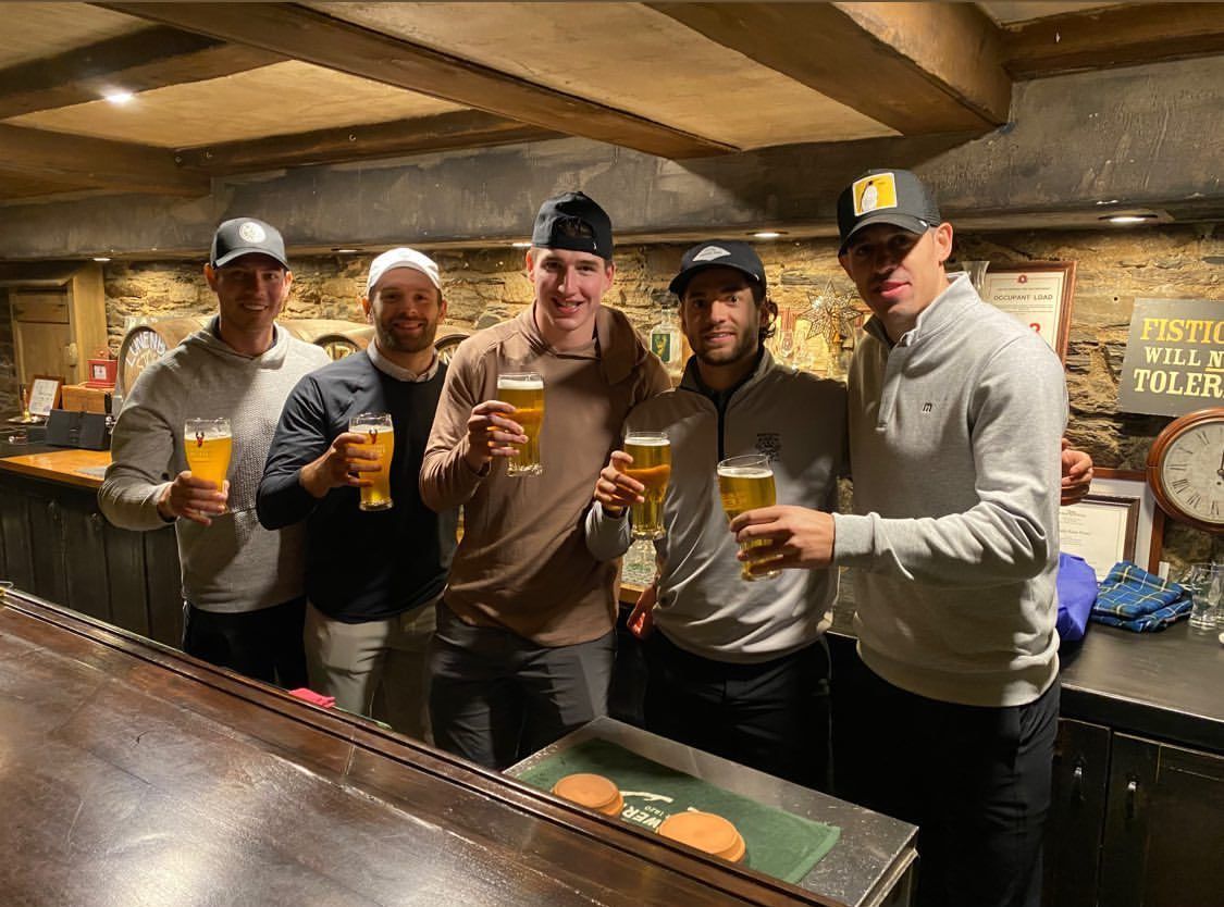Tristan Jarry, Bryan Rust, Drew O'Connor, Vinnie Hinostroza, Evgeni Malkin Tristan Jarry, Bryan Rust, Drew O'Connor, Vinnie Hinostroza, Evgeni Malkin