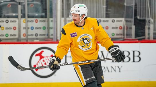 Penguins clinching playoffs 'really in our hands' taken in Newark, N.J.. Photo by SYDNEY BLACKMAN / PENGUINS