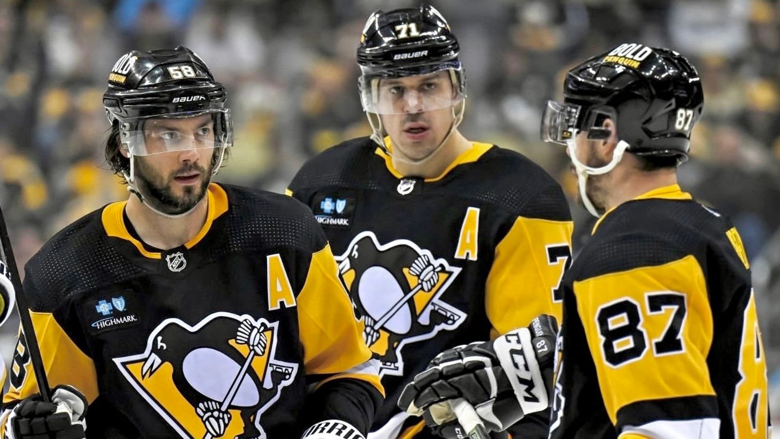 Pittsburgh Penguins Kris Letang Sidney Crosby And Evgeni Malkin