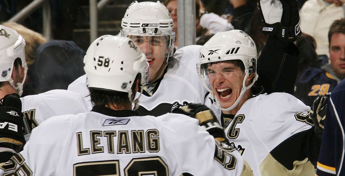 Kris Letang, Evgeni Malkin and Sidney Crosby in the 2008-09 season. Kris Letang, Evgeni Malkin and Sidney Crosby in the 2008-09 season.